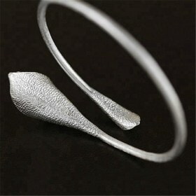 Handmade-Flower-Design-925-silver-cuff-bangle (3)